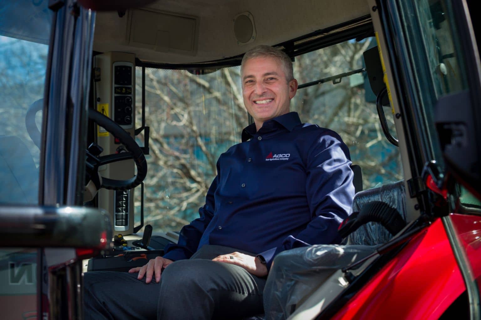 Eric Hansotia in MF cab
