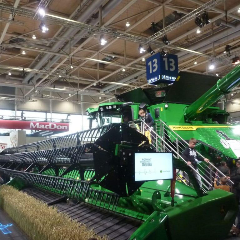 John Deere digital combine harvester