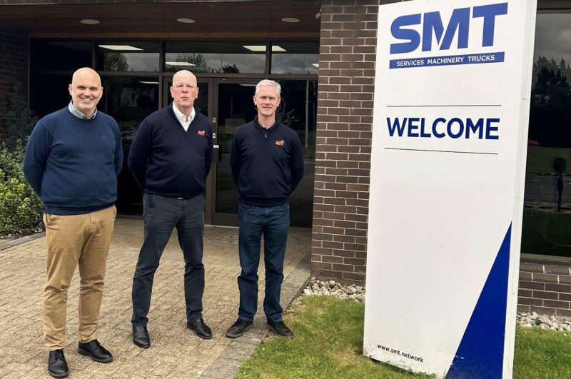 From left: Ryan Hollebone, Director - Compact Equipment, SMT GB; Patrick Desmond, General Manager, Kioti UK; Chris Clark, Operations Manager, Kioti UK