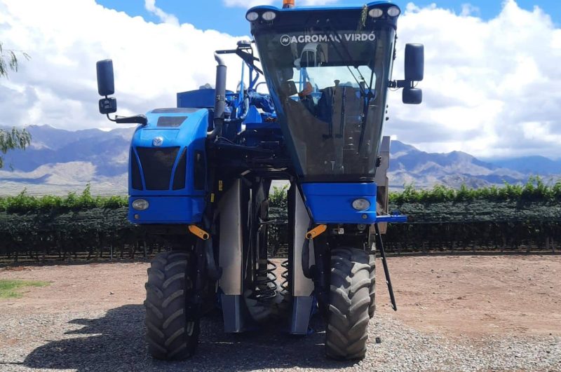 New Holland Braud harvester at Catena Zapata winery, Argentina